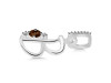 Smoky & White Topaz Alphabet B Pendant SMY-RDA-28.