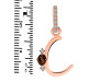 Smoky & White Topaz Alphabet C Pendant SMY-RDA-29.