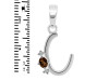 Smoky & White Topaz Alphabet C Pendant SMY-RDA-3.