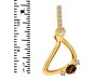 Smoky & White Topaz Alphabet D Pendant SMY-RDA-30.