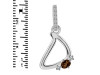 Smoky & White Topaz Alphabet D Pendant SMY-RDA-30.