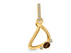 Smoky & White Topaz Alphabet D Pendant SMY-RDA-30.