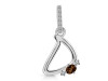 Smoky & White Topaz Alphabet D Pendant SMY-RDA-30.