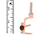 Smoky & White Topaz Alphabet E Pendant SMY-RDA-31.