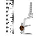 Smoky & White Topaz Alphabet E Pendant SMY-RDA-31.