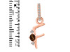 Smoky & White Topaz Alphabet F Pendant SMY-RDA-32.