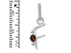 Smoky & White Topaz Alphabet F Pendant SMY-RDA-32.