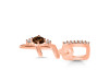 Smoky & White Topaz Alphabet F Pendant SMY-RDA-32.