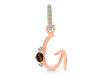 Smoky & White Topaz Alphabet G Pendant SMY-RDA-33.