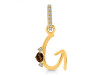 Smoky & White Topaz Alphabet G Pendant SMY-RDA-33.
