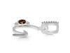 Smoky & White Topaz Alphabet G Pendant SMY-RDA-33.