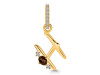 Smoky & White Topaz Alphabet H Pendant SMY-RDA-34.