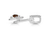 Smoky & White Topaz Alphabet H Pendant SMY-RDA-34.