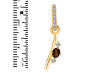 Smoky & White Topaz Alphabet I Pendant SMY-RDA-35.
