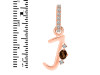 Smoky & White Topaz Alphabet J Pendant SMY-RDA-36.