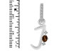 Smoky & White Topaz Alphabet J Pendant SMY-RDA-36.