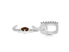 Smoky & White Topaz Alphabet J Pendant SMY-RDA-36.