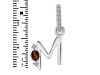 Smoky & White Topaz Alphabet M Pendant SMY-RDA-39.