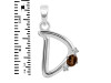 Smoky & White Topaz Alphabet D Pendant SMY-RDA-4.