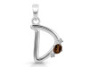Smoky & White Topaz Alphabet D Pendant SMY-RDA-4.