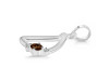 Smoky & White Topaz Alphabet D Pendant SMY-RDA-4.