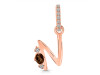 Smoky & White Topaz Alphabet N Pendant SMY-RDA-40.