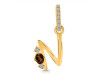 Smoky & White Topaz Alphabet N Pendant SMY-RDA-40.
