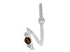 Smoky & White Topaz Alphabet N Pendant SMY-RDA-40.
