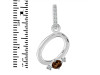 Smoky & White Topaz Alphabet O Pendant SMY-RDA-41.