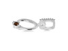 Smoky & White Topaz Alphabet O Pendant SMY-RDA-41.