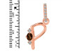 Smoky & White Topaz Alphabet P Pendant SMY-RDA-42.