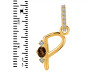 Smoky & White Topaz Alphabet P Pendant SMY-RDA-42.