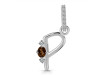 Smoky & White Topaz Alphabet P Pendant SMY-RDA-42.