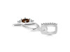 Smoky & White Topaz Alphabet P Pendant SMY-RDA-42.