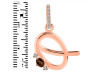Smoky & White Topaz Alphabet Q Pendant SMY-RDA-43.