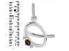 Smoky & White Topaz Alphabet Q Pendant SMY-RDA-43.