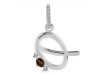 Smoky & White Topaz Alphabet Q Pendant SMY-RDA-43.