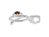 Smoky & White Topaz Alphabet Q Pendant SMY-RDA-43.