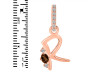 Smoky & White Topaz Alphabet R Pendant SMY-RDA-44.