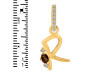 Smoky & White Topaz Alphabet R Pendant SMY-RDA-44.