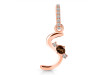 Smoky & White Topaz Alphabet S Pendant SMY-RDA-45.