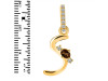 Smoky & White Topaz Alphabet S Pendant SMY-RDA-45.