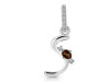Smoky & White Topaz Alphabet S Pendant SMY-RDA-45.