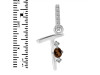 Smoky & White Topaz Alphabet T Pendant SMY-RDA-46.