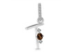 Smoky & White Topaz Alphabet T Pendant SMY-RDA-46.