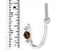 Smoky & White Topaz Alphabet U Pendant SMY-RDA-47.