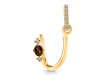 Smoky & White Topaz Alphabet U Pendant SMY-RDA-47.