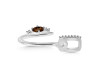 Smoky & White Topaz Alphabet U Pendant SMY-RDA-47.