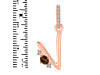 Smoky & White Topaz Alphabet V Pendant SMY-RDA-48.