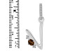 Smoky & White Topaz Alphabet V Pendant SMY-RDA-48.